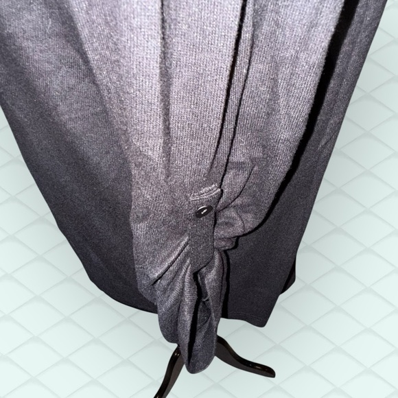 NIC + ZOE NZT SWEET DREAMS CONVERTIBLE SLEEVE SHIRT - Black Onyx Plus 1X - Picture 5 of 15